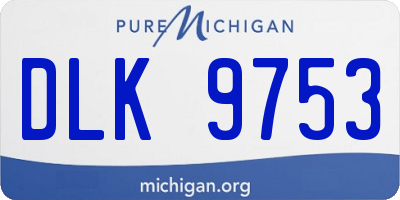 MI license plate DLK9753