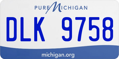 MI license plate DLK9758