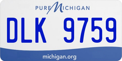 MI license plate DLK9759