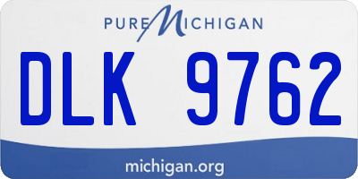 MI license plate DLK9762