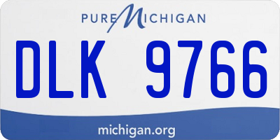 MI license plate DLK9766