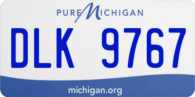 MI license plate DLK9767