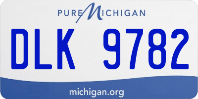 MI license plate DLK9782