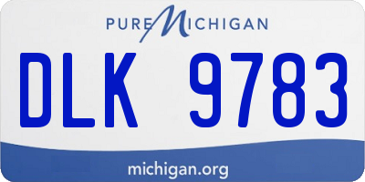MI license plate DLK9783