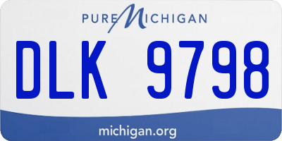 MI license plate DLK9798