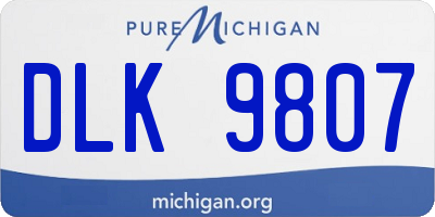 MI license plate DLK9807