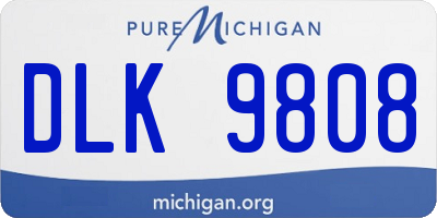 MI license plate DLK9808