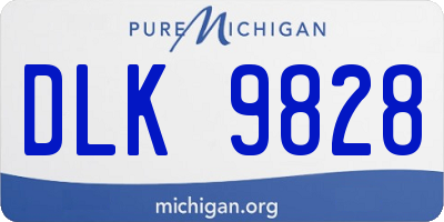 MI license plate DLK9828