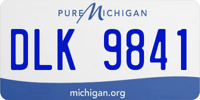 MI license plate DLK9841