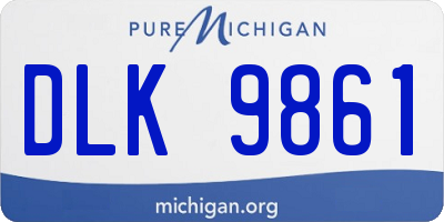 MI license plate DLK9861