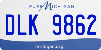 MI license plate DLK9862