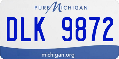 MI license plate DLK9872