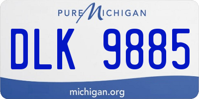 MI license plate DLK9885