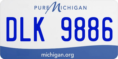 MI license plate DLK9886