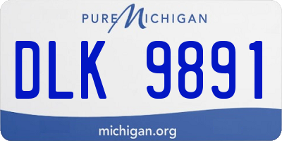 MI license plate DLK9891