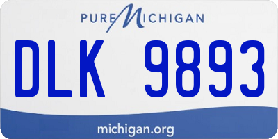 MI license plate DLK9893