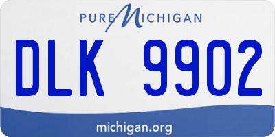 MI license plate DLK9902