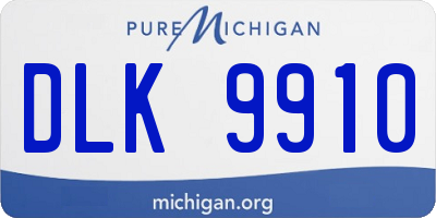 MI license plate DLK9910