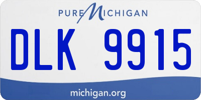 MI license plate DLK9915