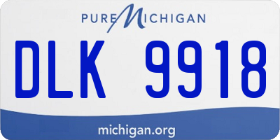 MI license plate DLK9918