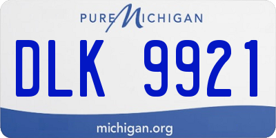 MI license plate DLK9921