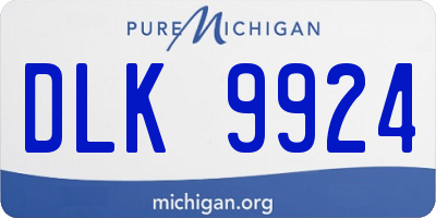 MI license plate DLK9924