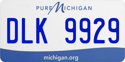 MI license plate DLK9929