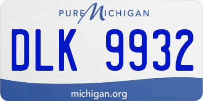 MI license plate DLK9932