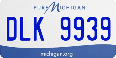 MI license plate DLK9939