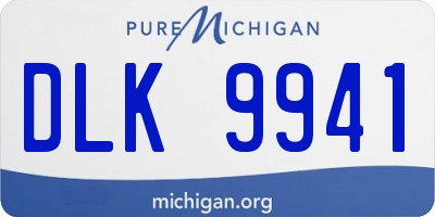 MI license plate DLK9941