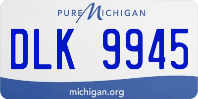 MI license plate DLK9945