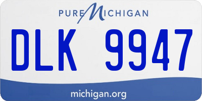 MI license plate DLK9947