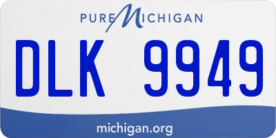 MI license plate DLK9949
