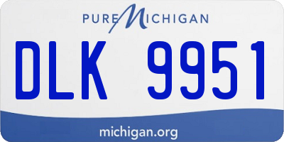MI license plate DLK9951