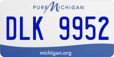 MI license plate DLK9952