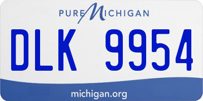MI license plate DLK9954