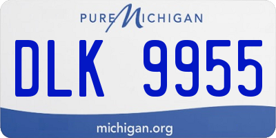 MI license plate DLK9955
