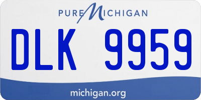 MI license plate DLK9959