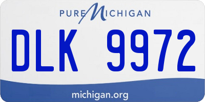MI license plate DLK9972