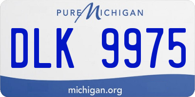 MI license plate DLK9975