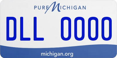 MI license plate DLL0000