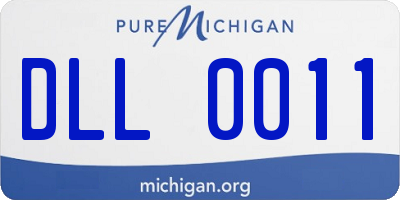MI license plate DLL0011