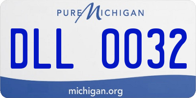 MI license plate DLL0032