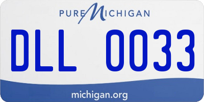 MI license plate DLL0033