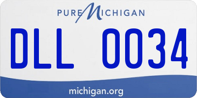 MI license plate DLL0034