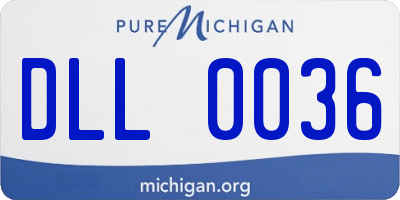 MI license plate DLL0036