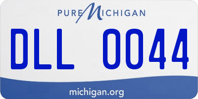 MI license plate DLL0044