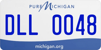 MI license plate DLL0048