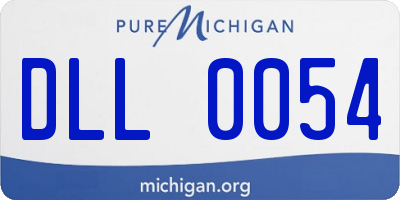 MI license plate DLL0054