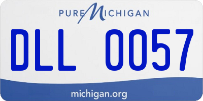 MI license plate DLL0057
